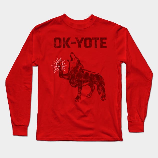 OK-yote (red) Long Sleeve T-Shirt by toadyco